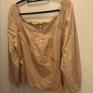 Ana square neck, lace trim top